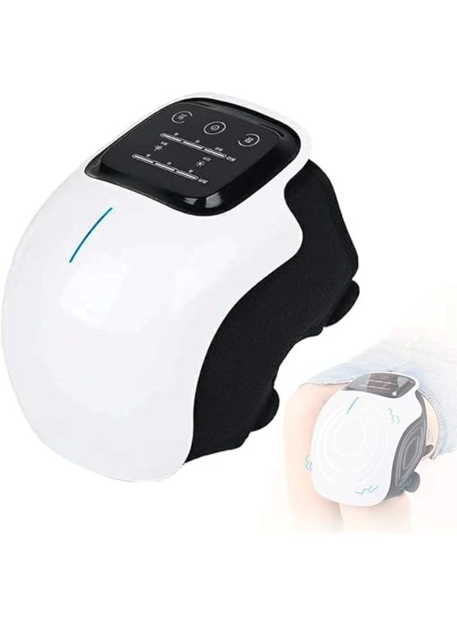 Vibration Knee Massager & Joint Warmer Wrap – Cordless Heated Knee Brace for Pain Relief & Circulation – Ergonomic Adjustable Heat Therapy Stool - Image 1